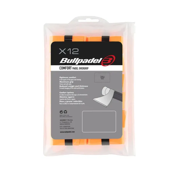 Bullpadel Overgrip Pack 12 Unds BG-1600 Fluor